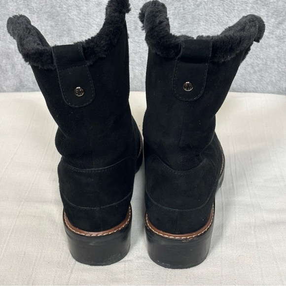 Stuart Weitzman Luge Faux Fur-Lined Suede Boots-Black-Women Size 8 - Picture 4 of 9